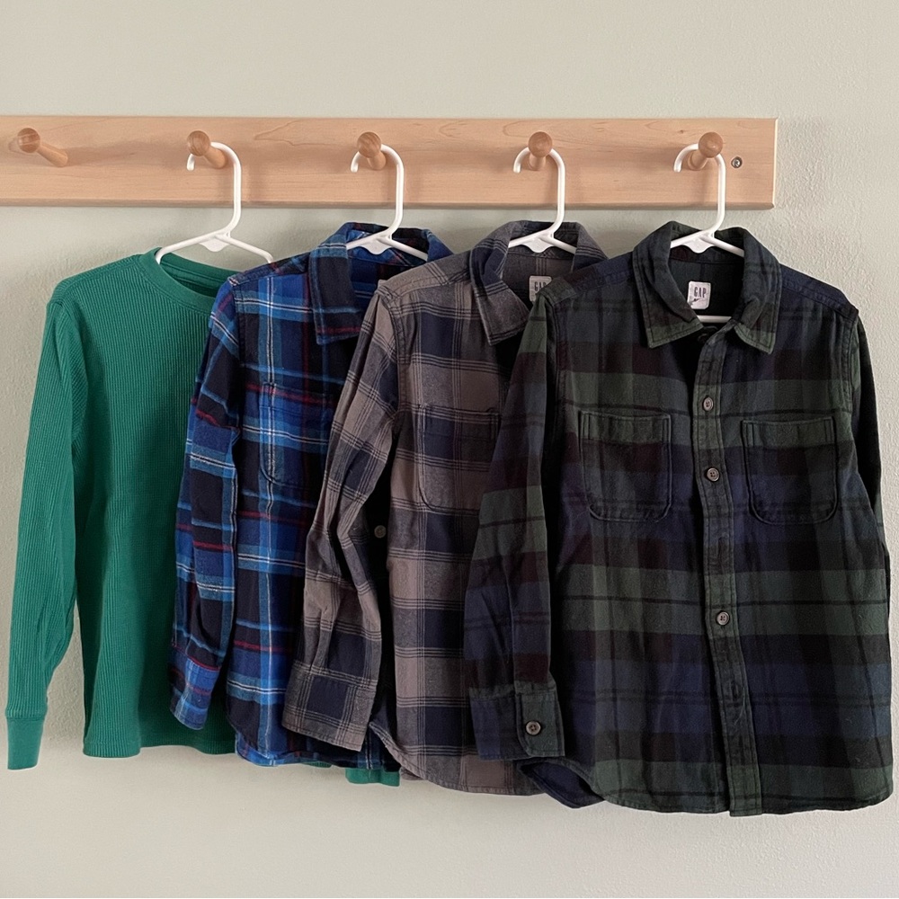 Lot of fall flannels and thermal, Gap, Cat & Jack